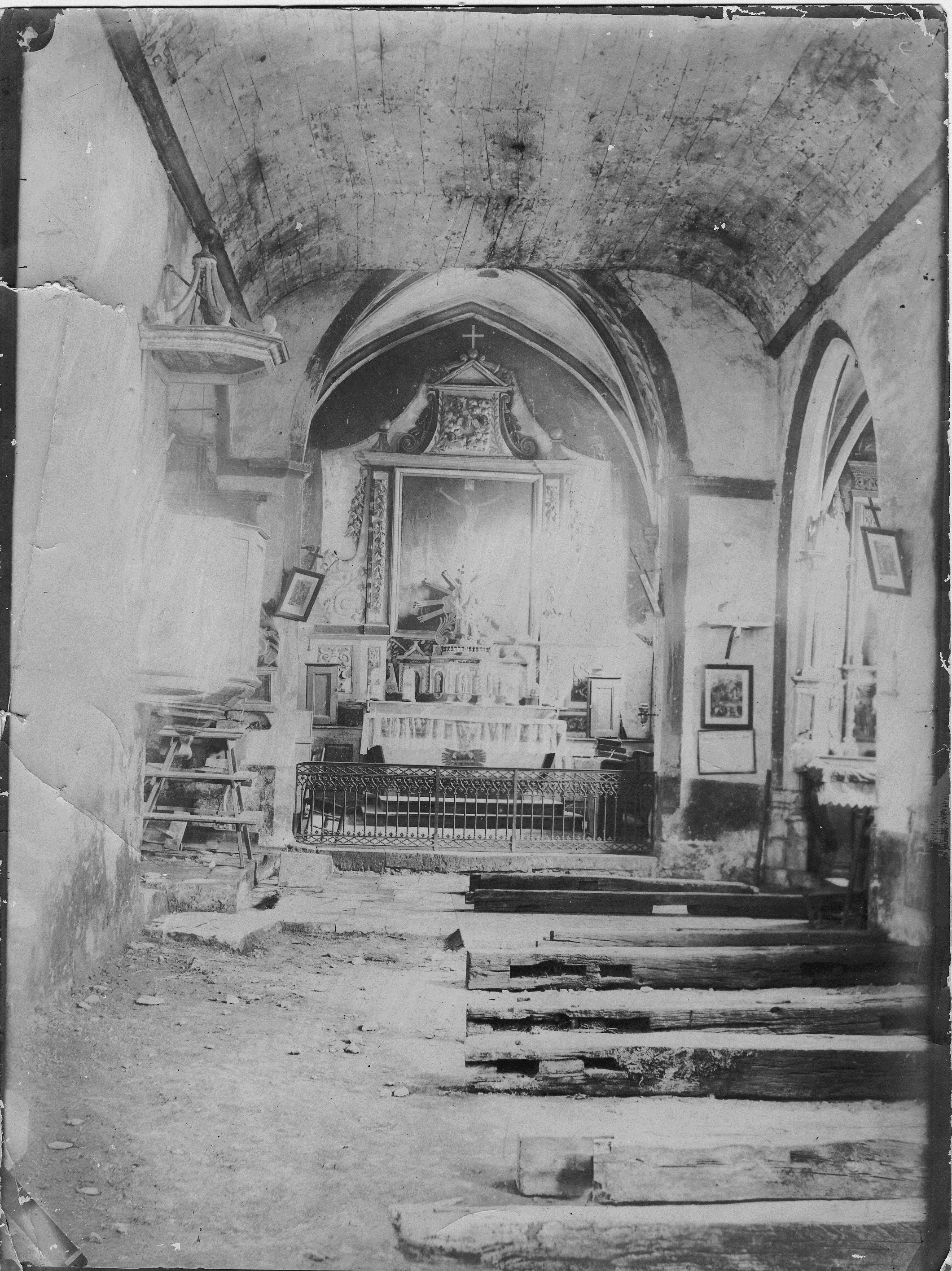 interior vault of old church