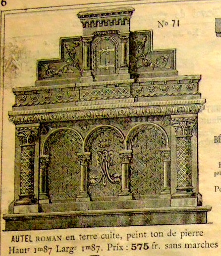 catalog altar with leaf motif